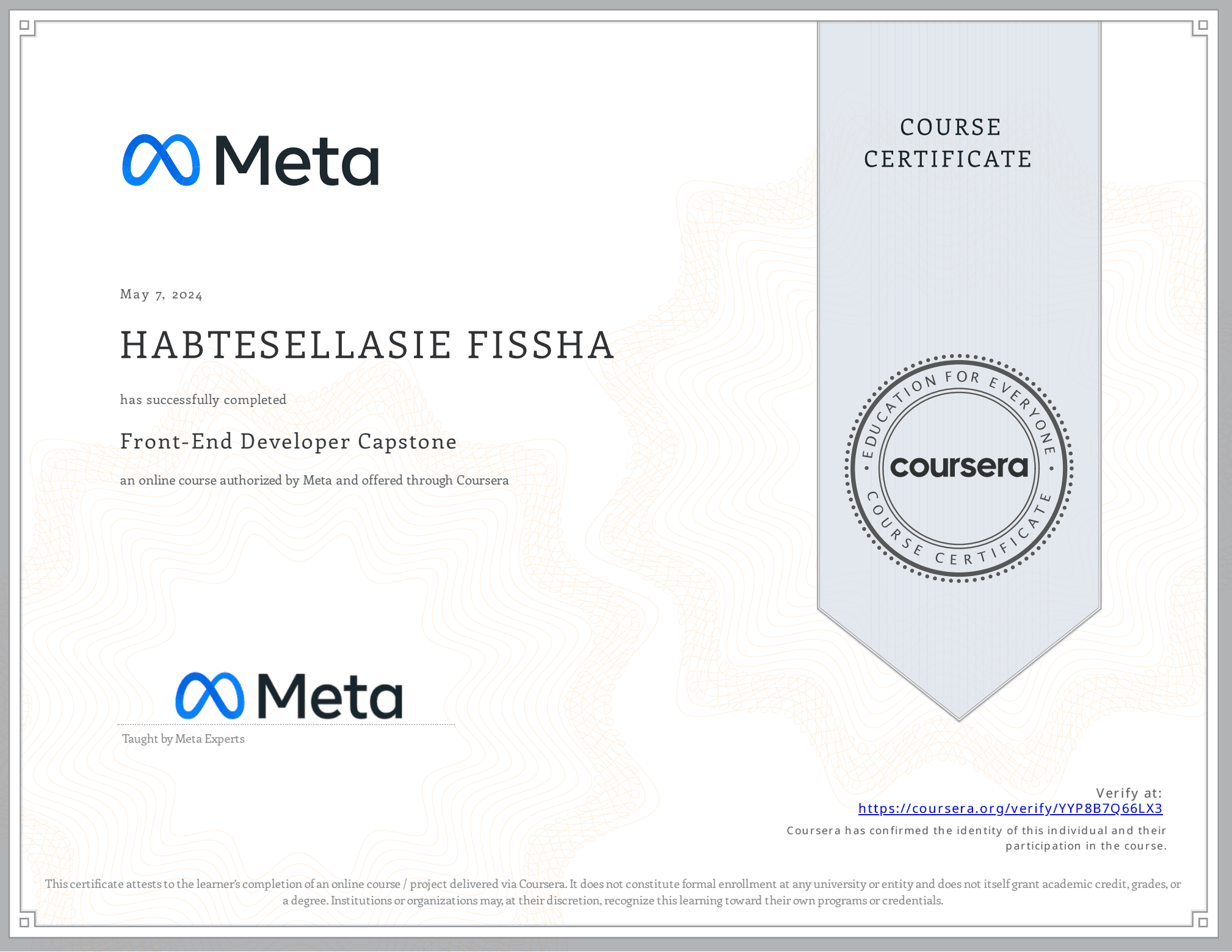 Meta Frontend Developer